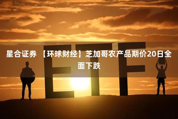 星合证券 【环球财经】芝加哥农产品期价20日全面下跌